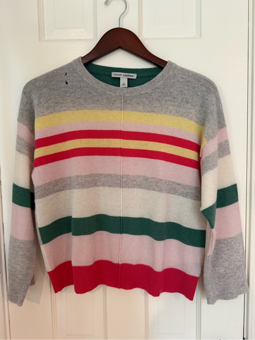 Autumn Cashmere Multicolor Striped Cashmere Sweater
